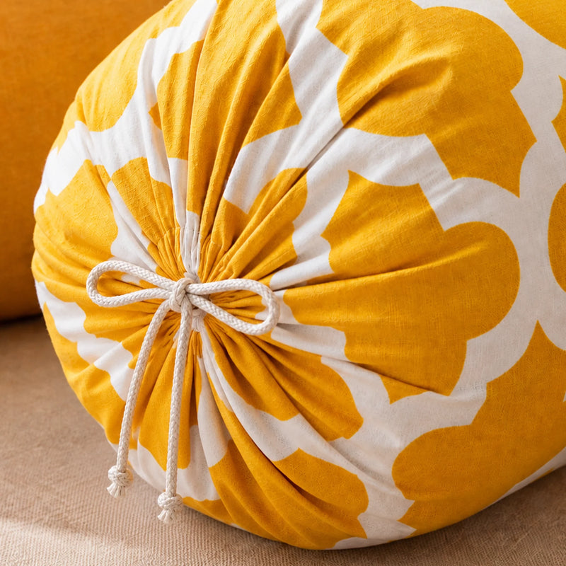 Imprimer Quatrefoil - Printed Bolster Cover (Yellow)-6