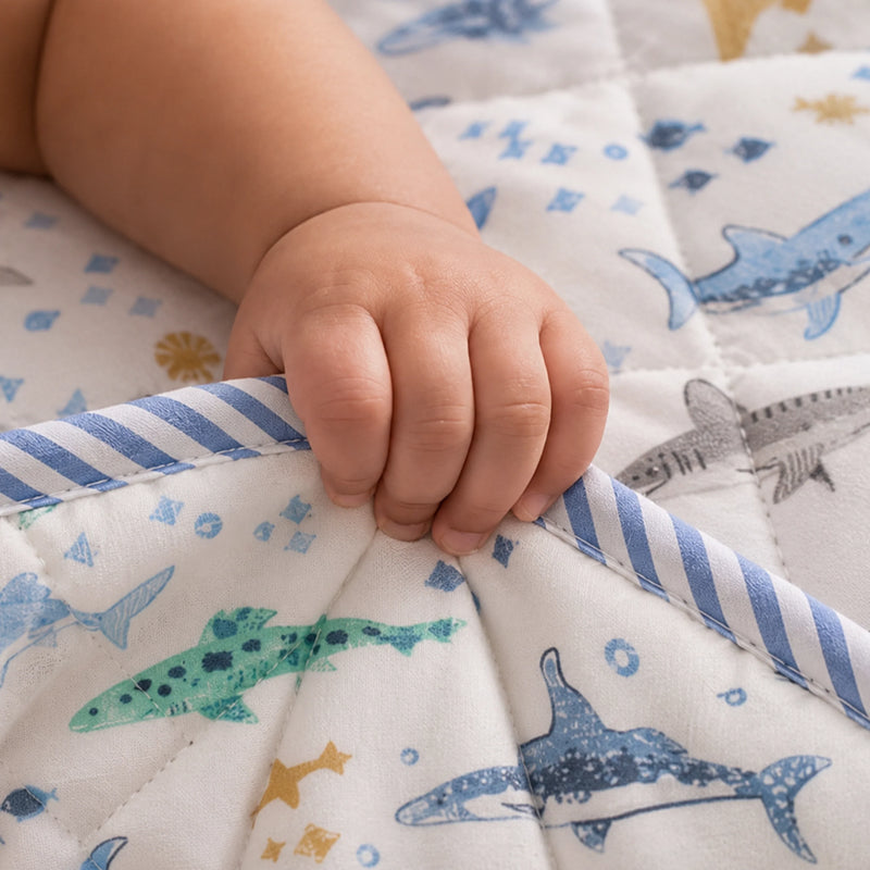 Imprimer Baby Blue Hunter - Printed Baby Blanket-5