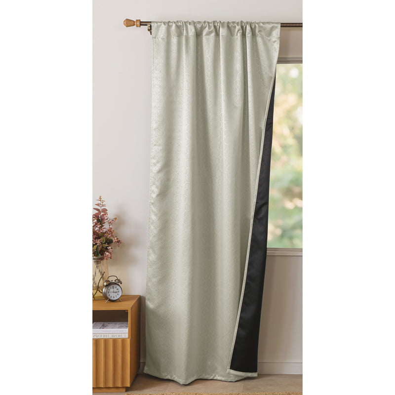 Off White Rod Pocket Solid Curtain-6