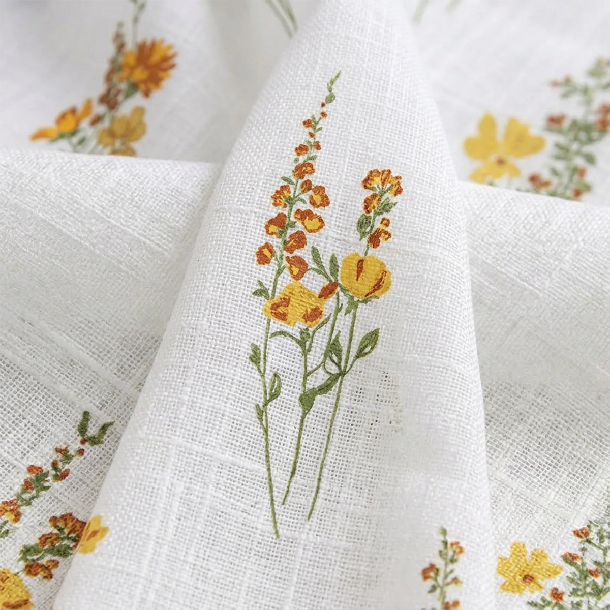 Opulent Bloom Printed Rod Pocket Sheer Curtain-6