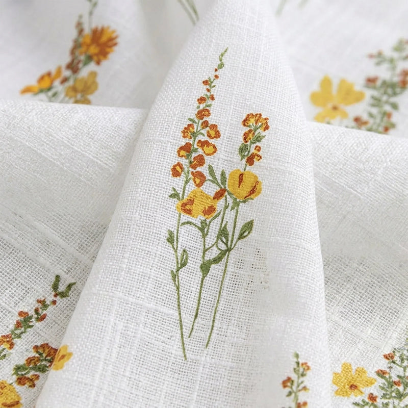 Opulent Bloom Printed Rod Pocket Sheer Curtain-6
