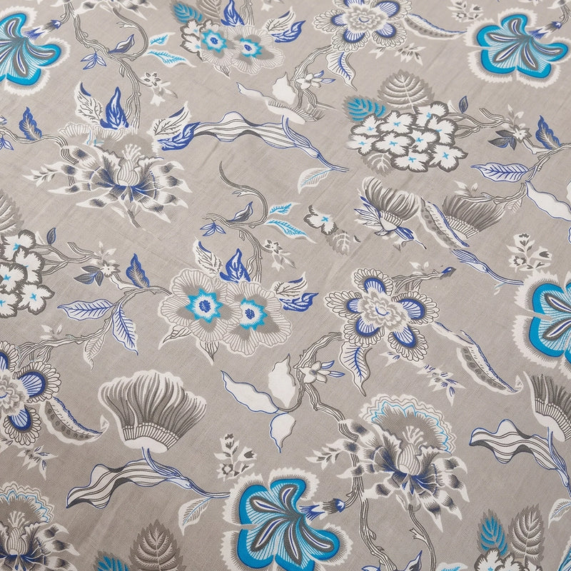 Imprimer Kaleidoscope - Chevron Bloom Printed Dohar (Light Grey & White)-6
