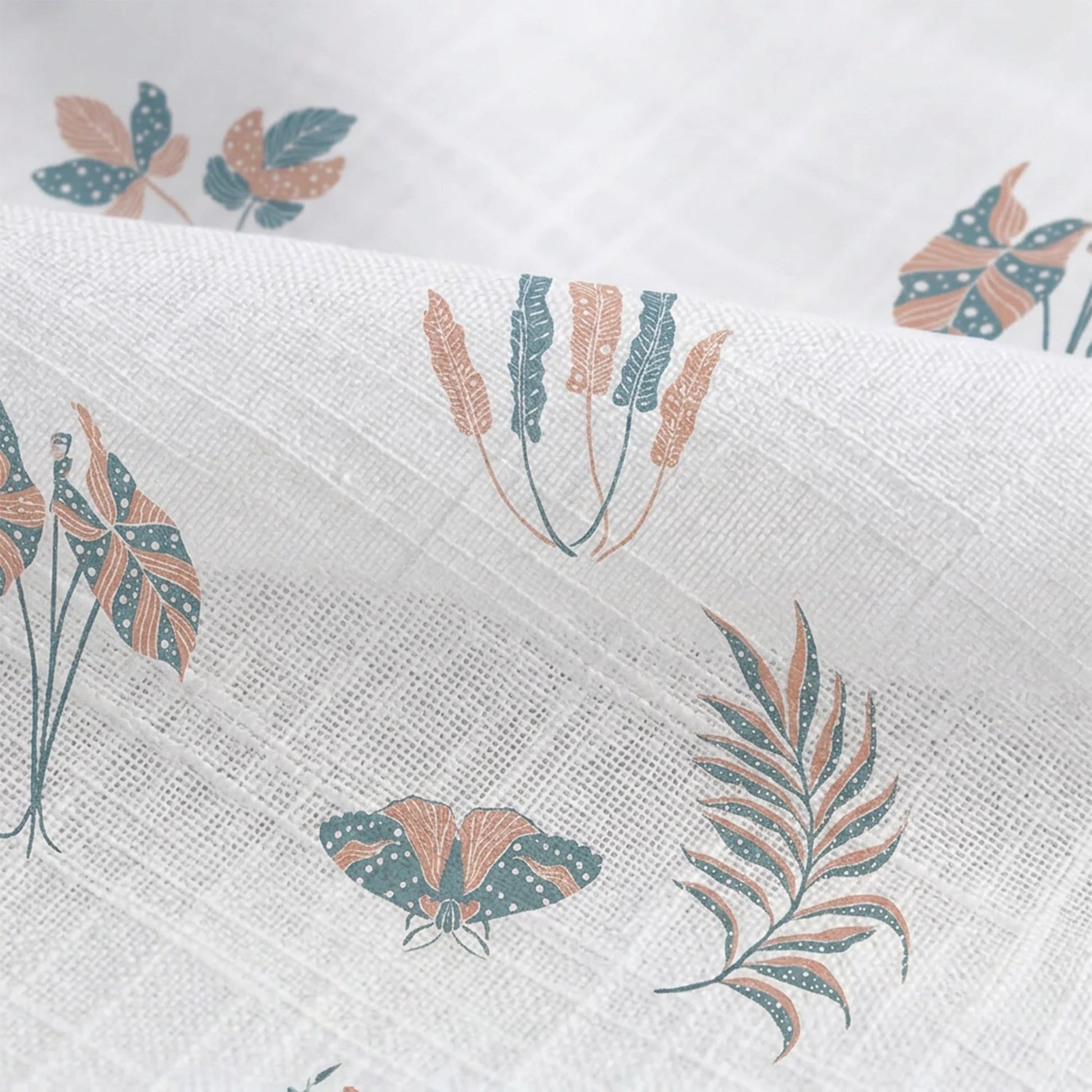 White Lunaria Garden Eyelet Printed Sheer Curtain-6