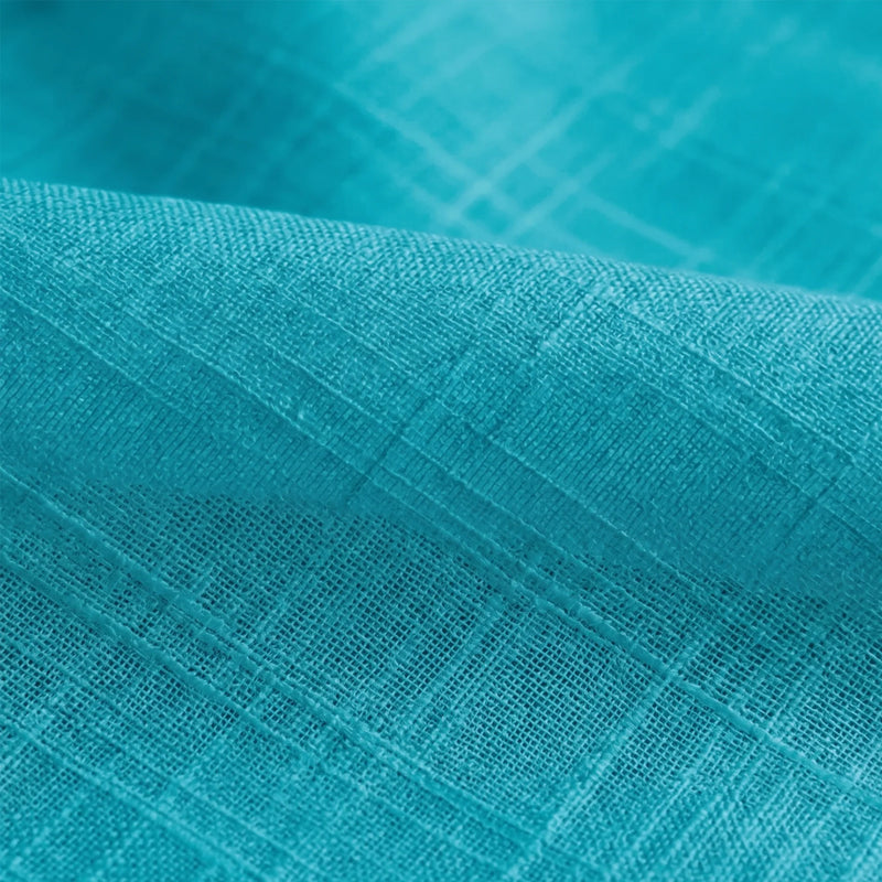 Fort Absolute - Rod Pocket Blue Sheer Curtain-6