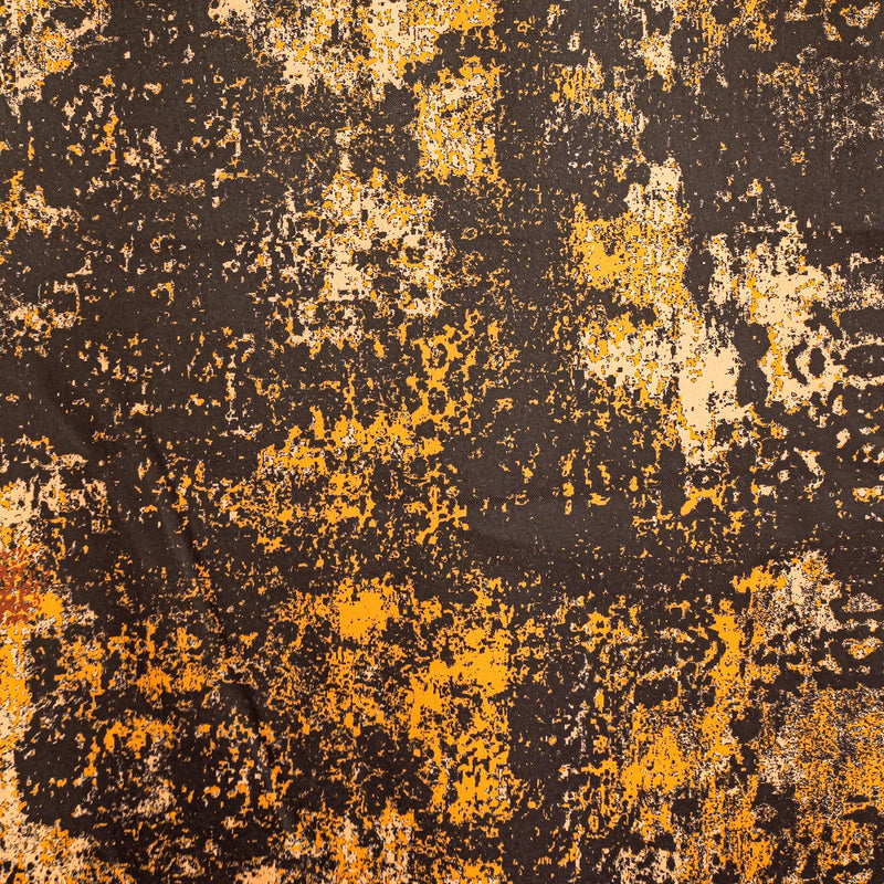 Imprimer Abstract - Digital Printed Blackout Curtain (Black & Mustard)-6