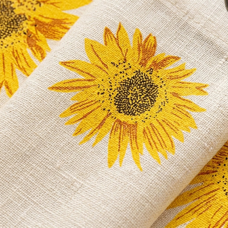 Imprimer Blooming Sunflowers - Printed Sheer Eyelet Curtain-6