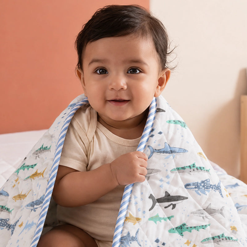 Imprimer Baby Blue Hunter - Printed Baby Blanket-7