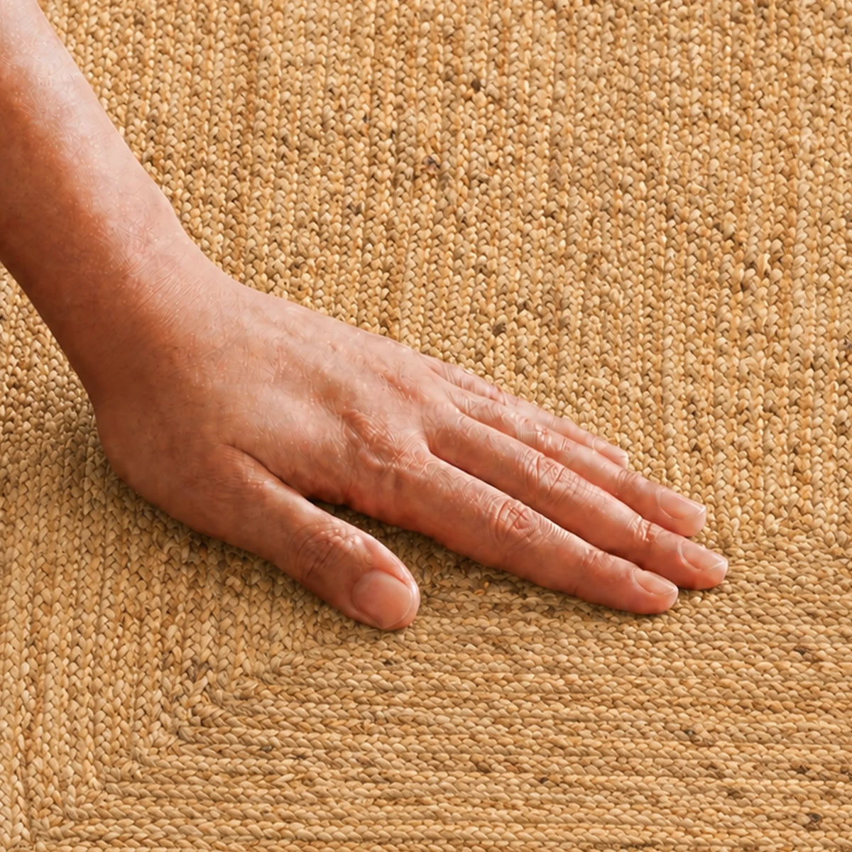 Natural Scalloped Jute Area Rug - Rectangular-19