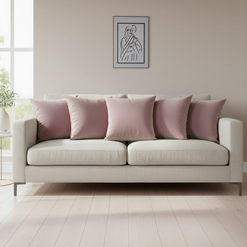 Fort Royal - Velvet Solid Dye Cushion Cover (Lavender)-3