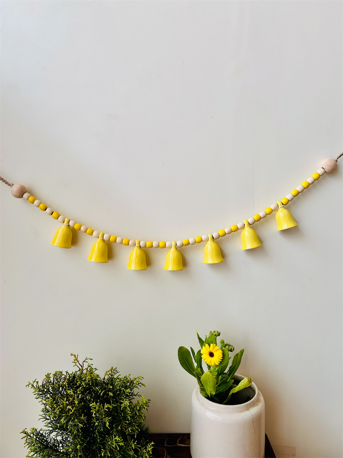 SUNSHINE ON A STRING | KHANAK | Ceramic bells bunting