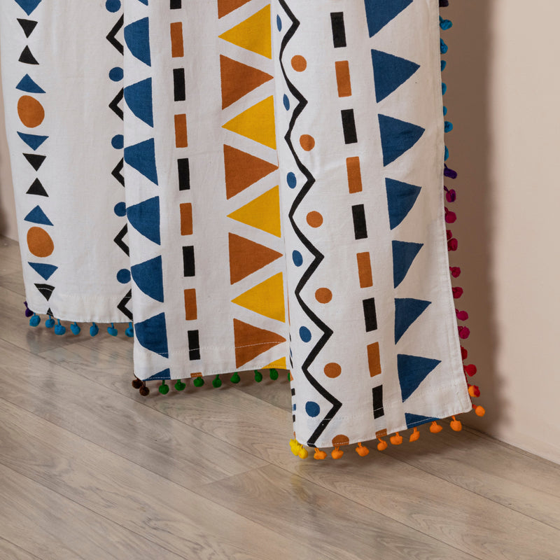 Imprimer Handpicked Santo - Printed Semi Blackout Curtain (Blue)-7
