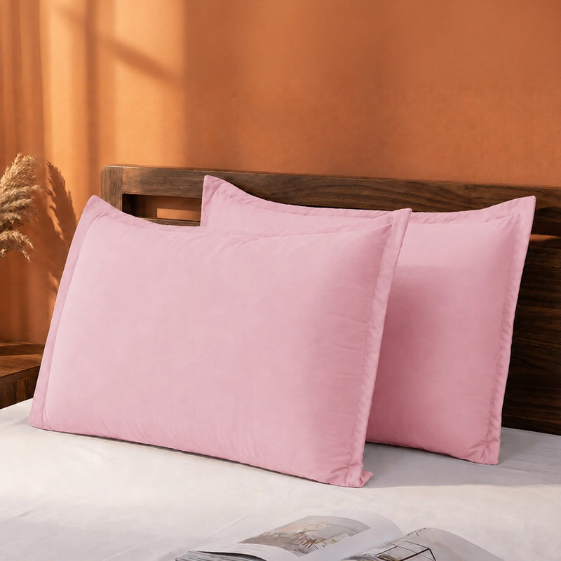 Fort Nightingale - Solid Pillow Cover (Pink) (Bedsheet Excluded)-1