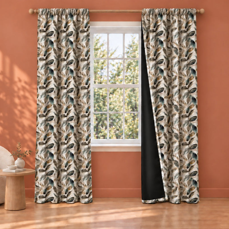 Imprimer Abstract - Digital Printed Blackout Curtain (Leaf Heaven)-1