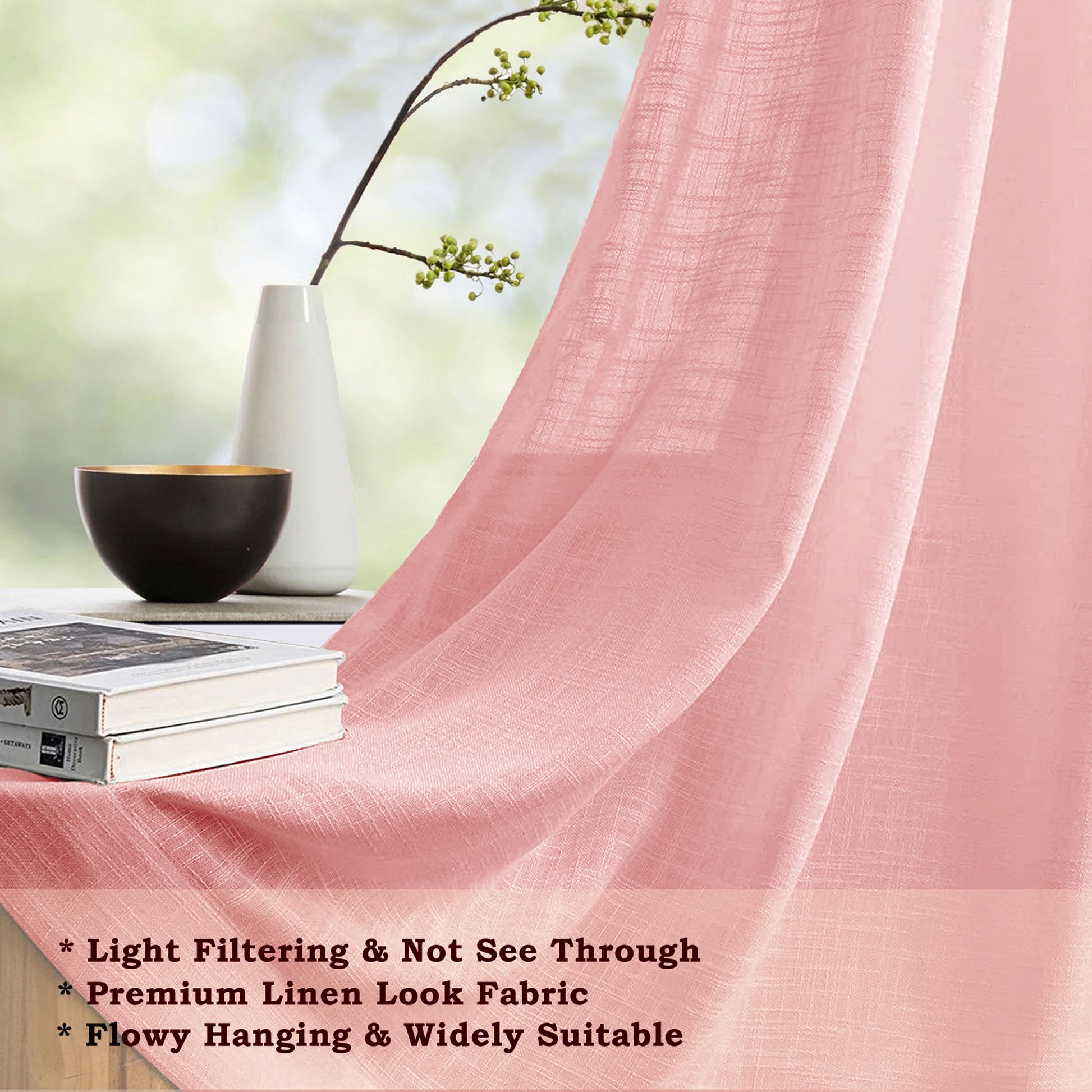 Fort Absolute - Pink Loop Sheer Curtain-5