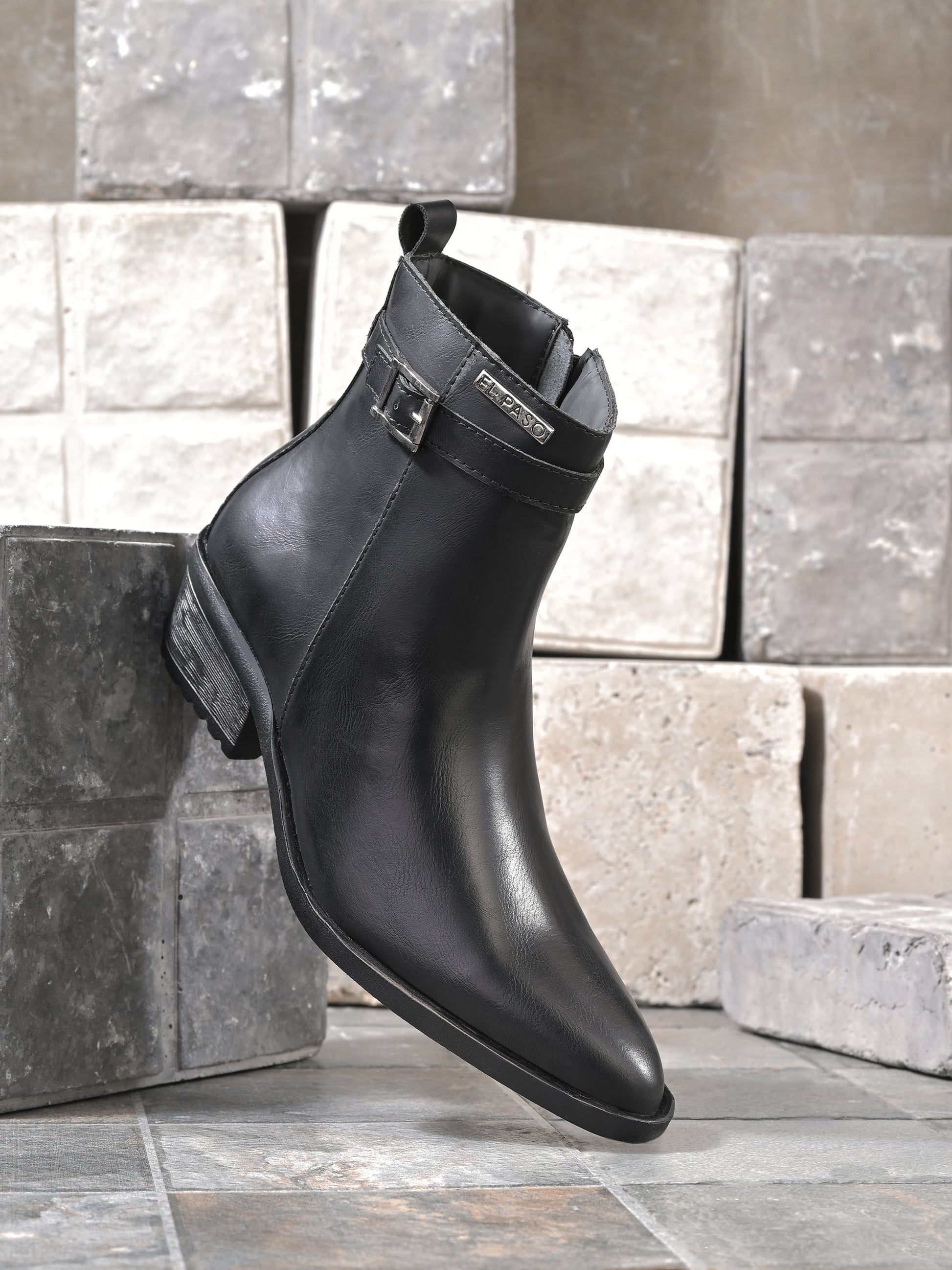 EL PASO Women Faux Leather Casual Slip On Boots-8
