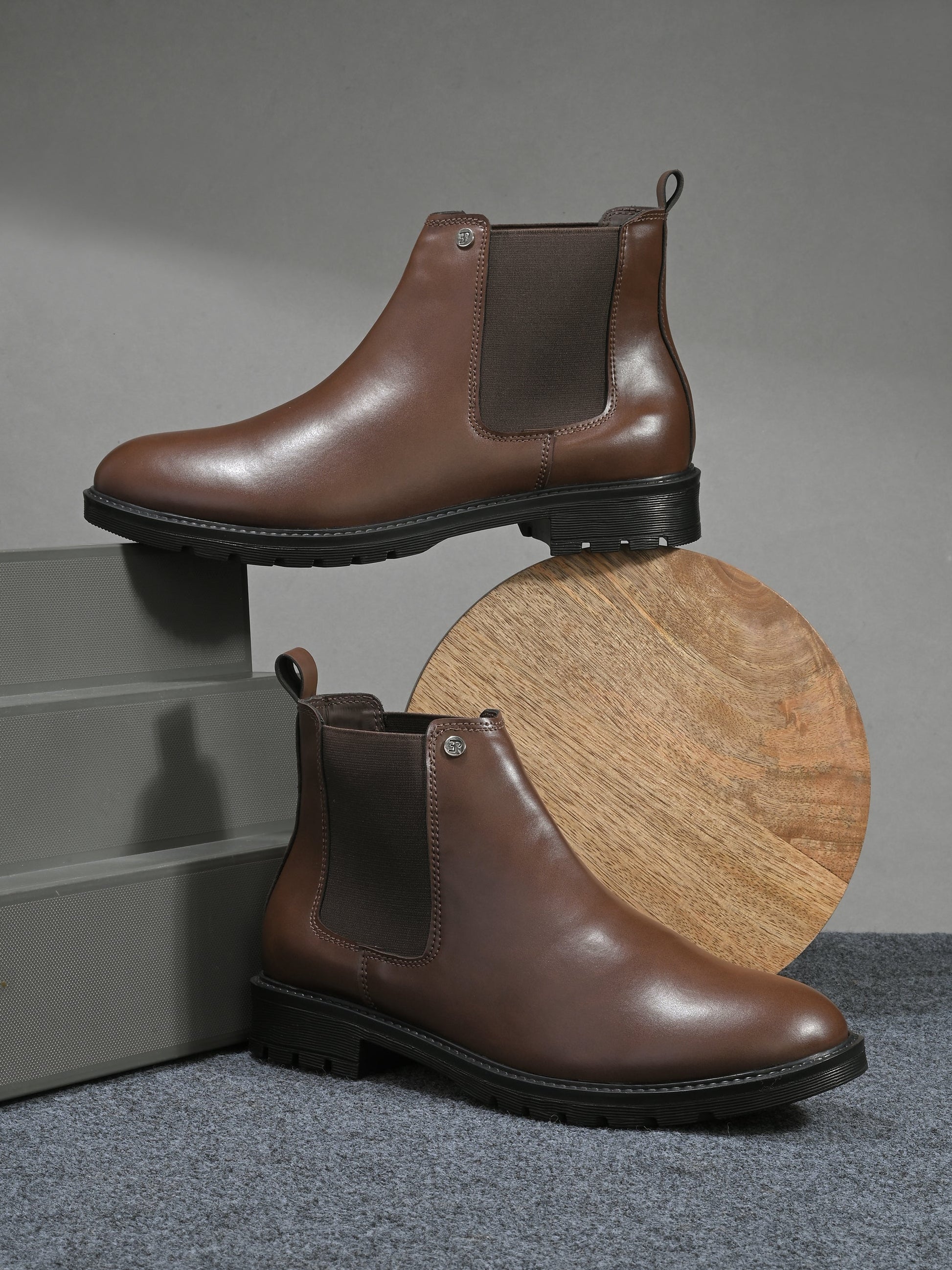 El Paso Men Faux Leather Casual Chelsea Boots-18
