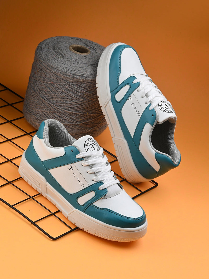 EL PASO Faux Leather Casual Shoes Lace Up Sneakers For Women-9