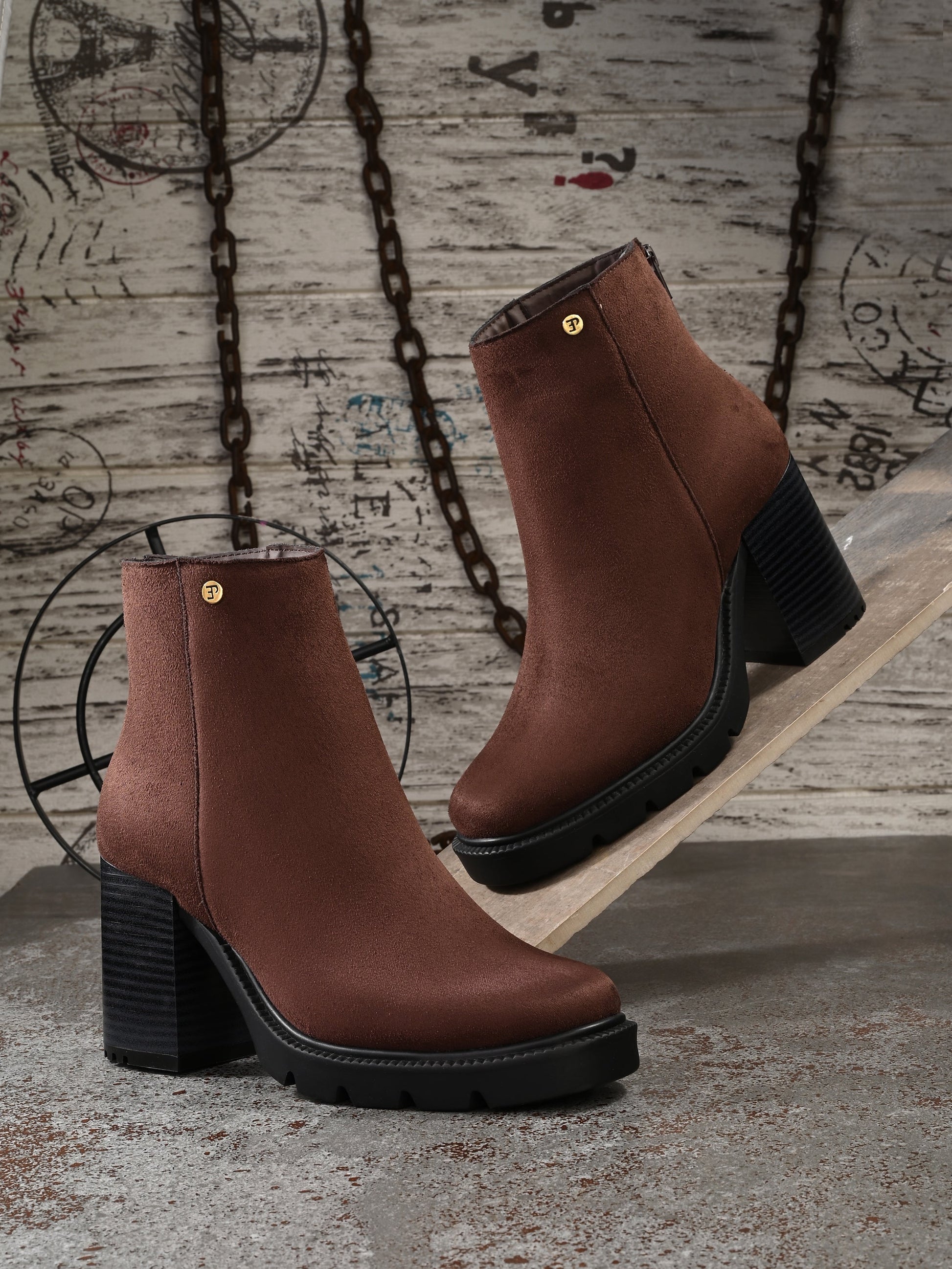 EL PASO Women Faux Leather Casual Chelsea Boots-40