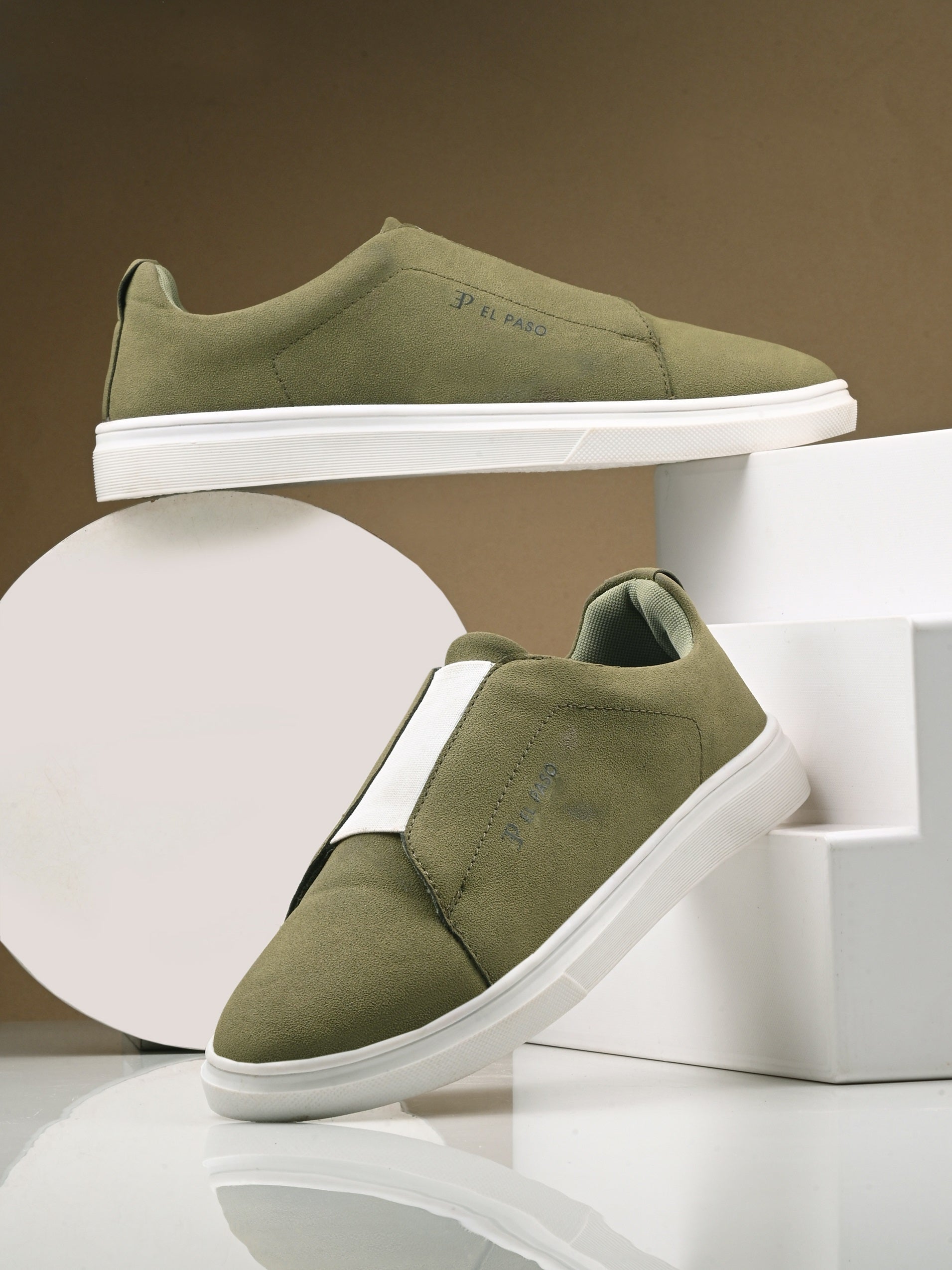 El PASO Men Round Toe Comfort Insole Lightweight Slip-On Sneakers - EP5204-9