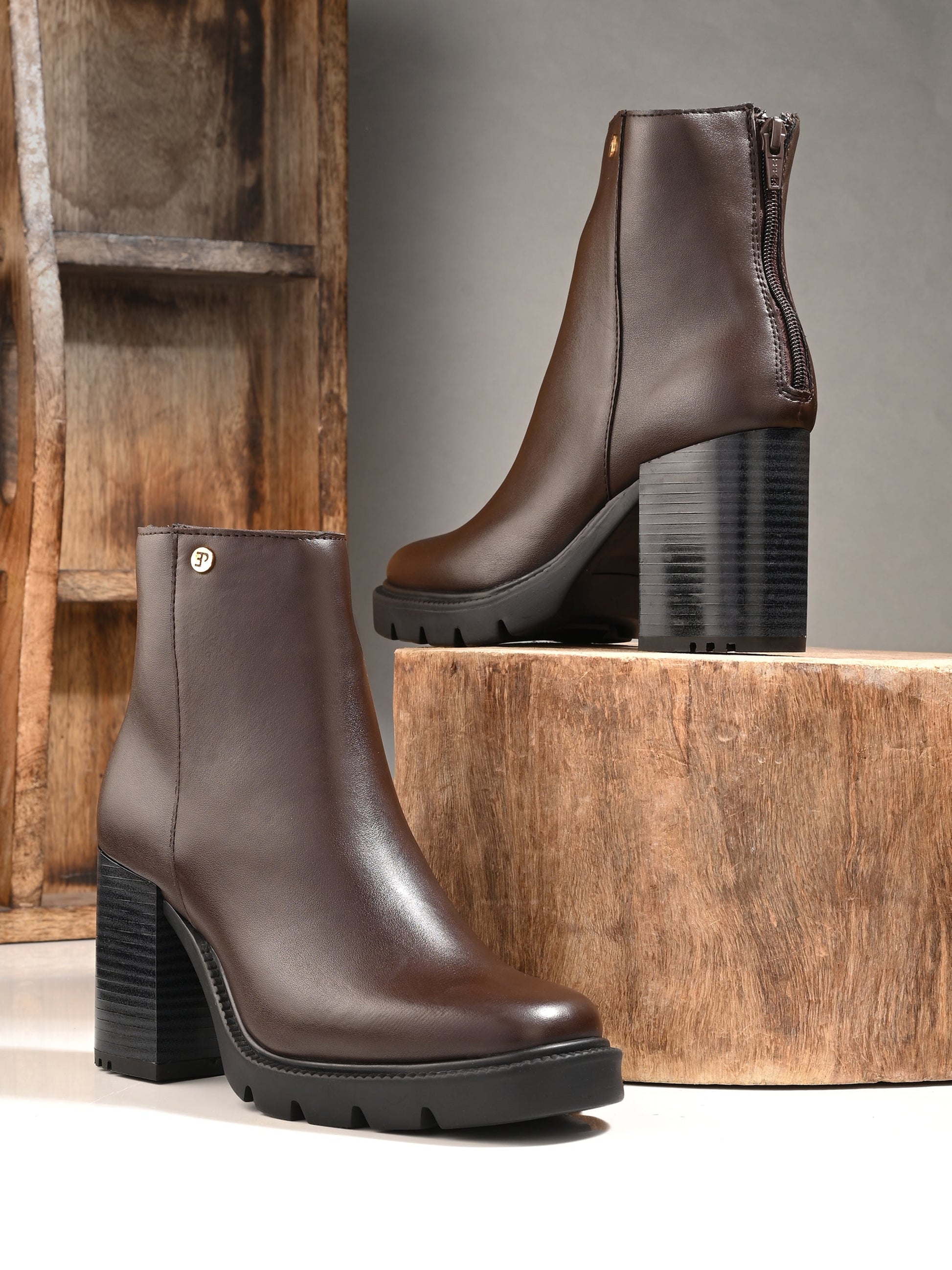 EL PASO Women Faux Leather Casual Chelsea Boots-32