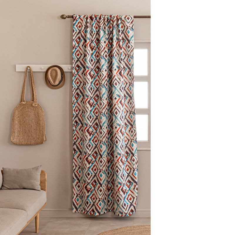 Imprimer Geometric - DP Rod Pocket Blackout Curtain (Multicolor)-6