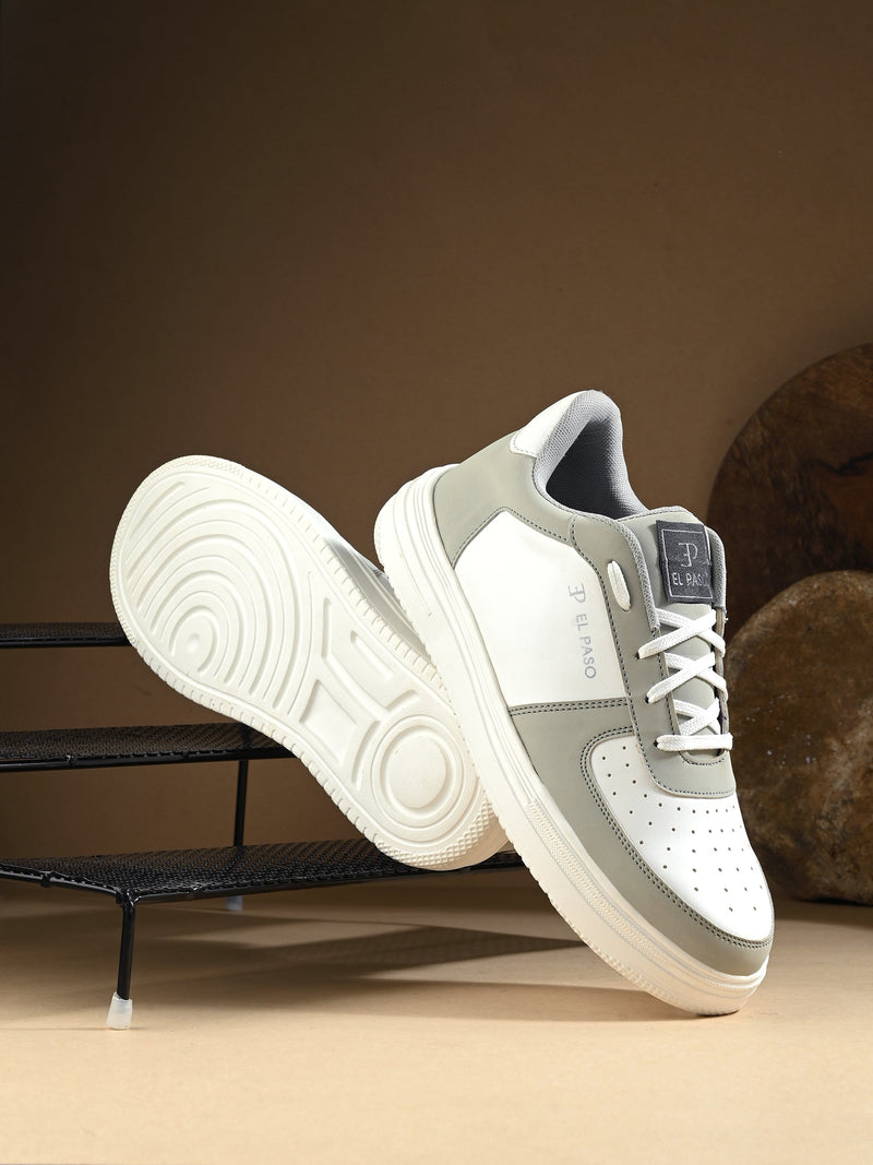 Men Solid Lace Up Sneakers-14