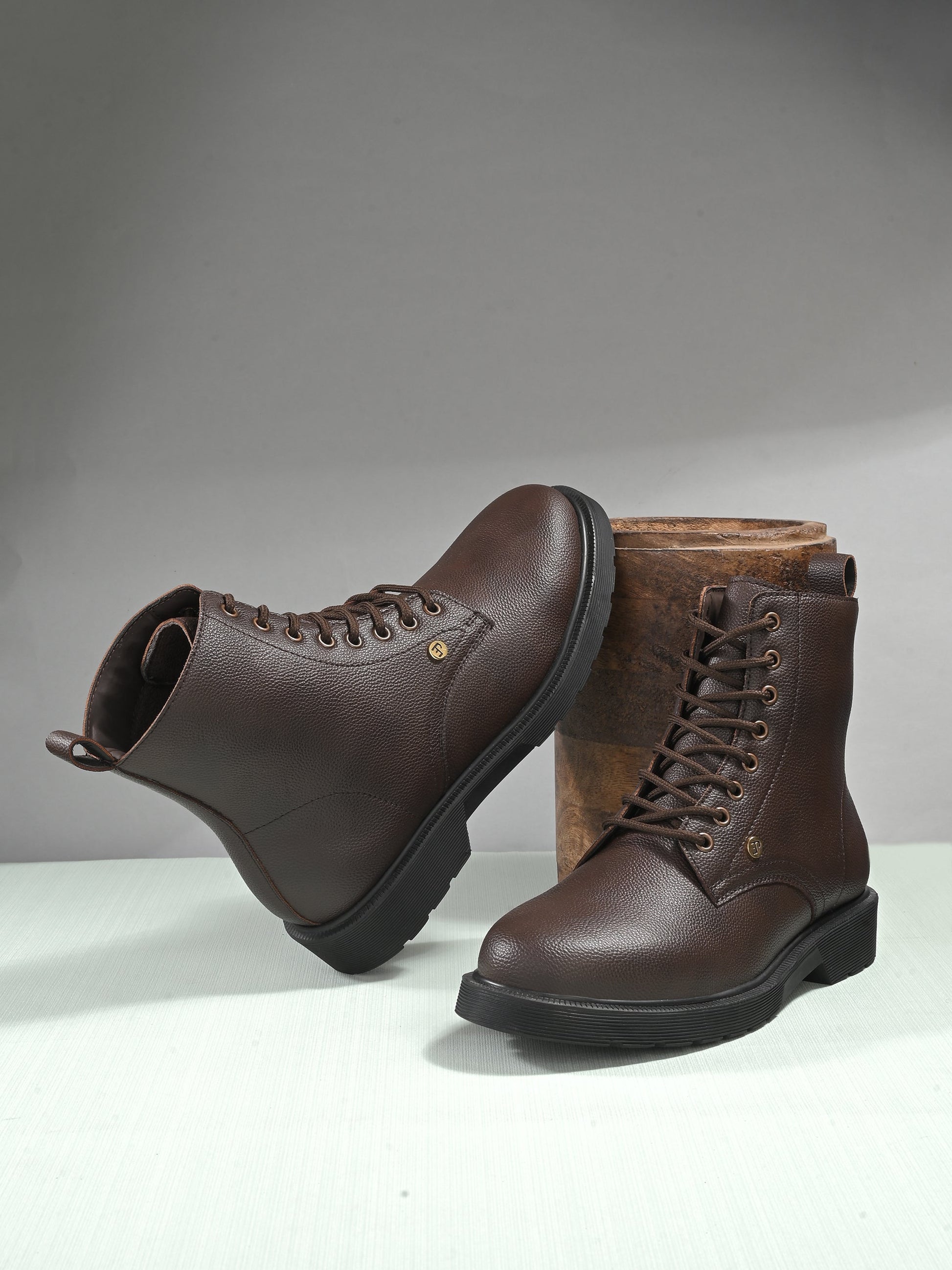 El Paso Women Faux Leather Casual Lace Up Boots-18