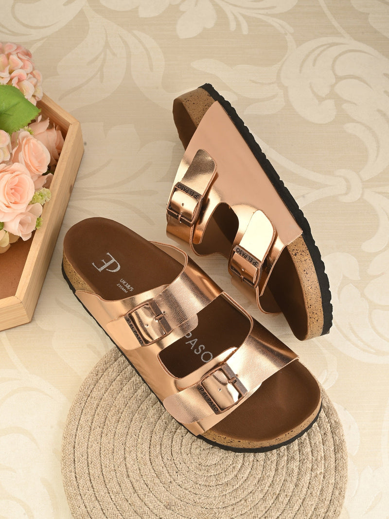 Luxurious Camel Leather Double-Strap Sandal For Women-51