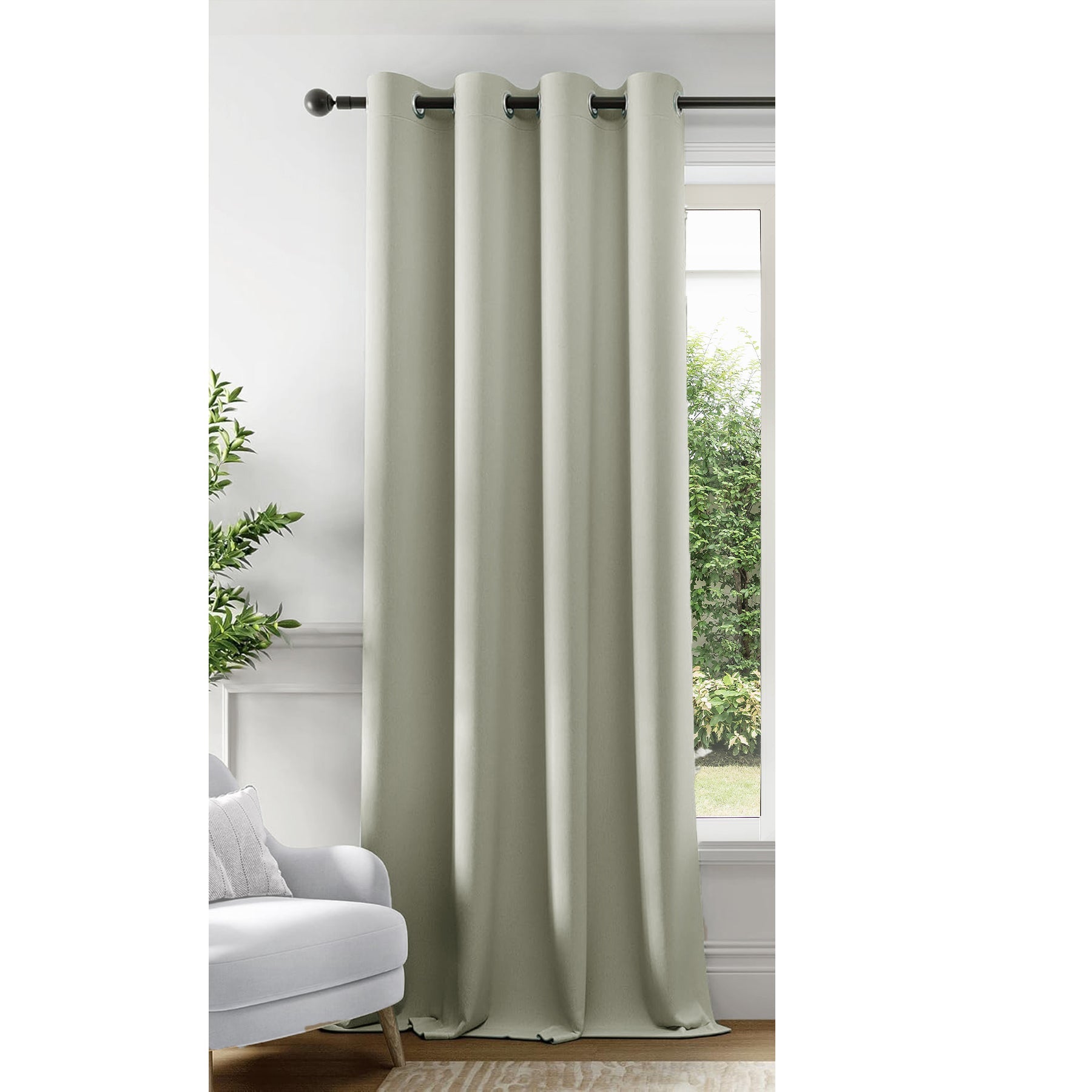 Fort Essential - Black Backing Blackout Curtain (Off White)-5