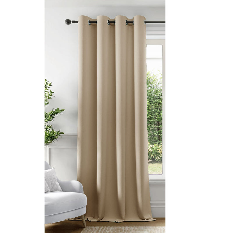 Fort Essential - Black Backing Blackout Curtain (Dutch White)-5