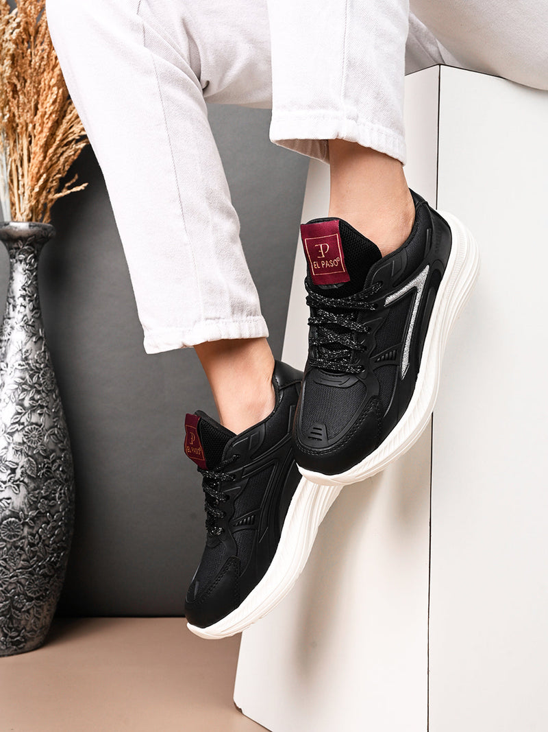Women Solid Round Toe Lightweight Sneakers-6