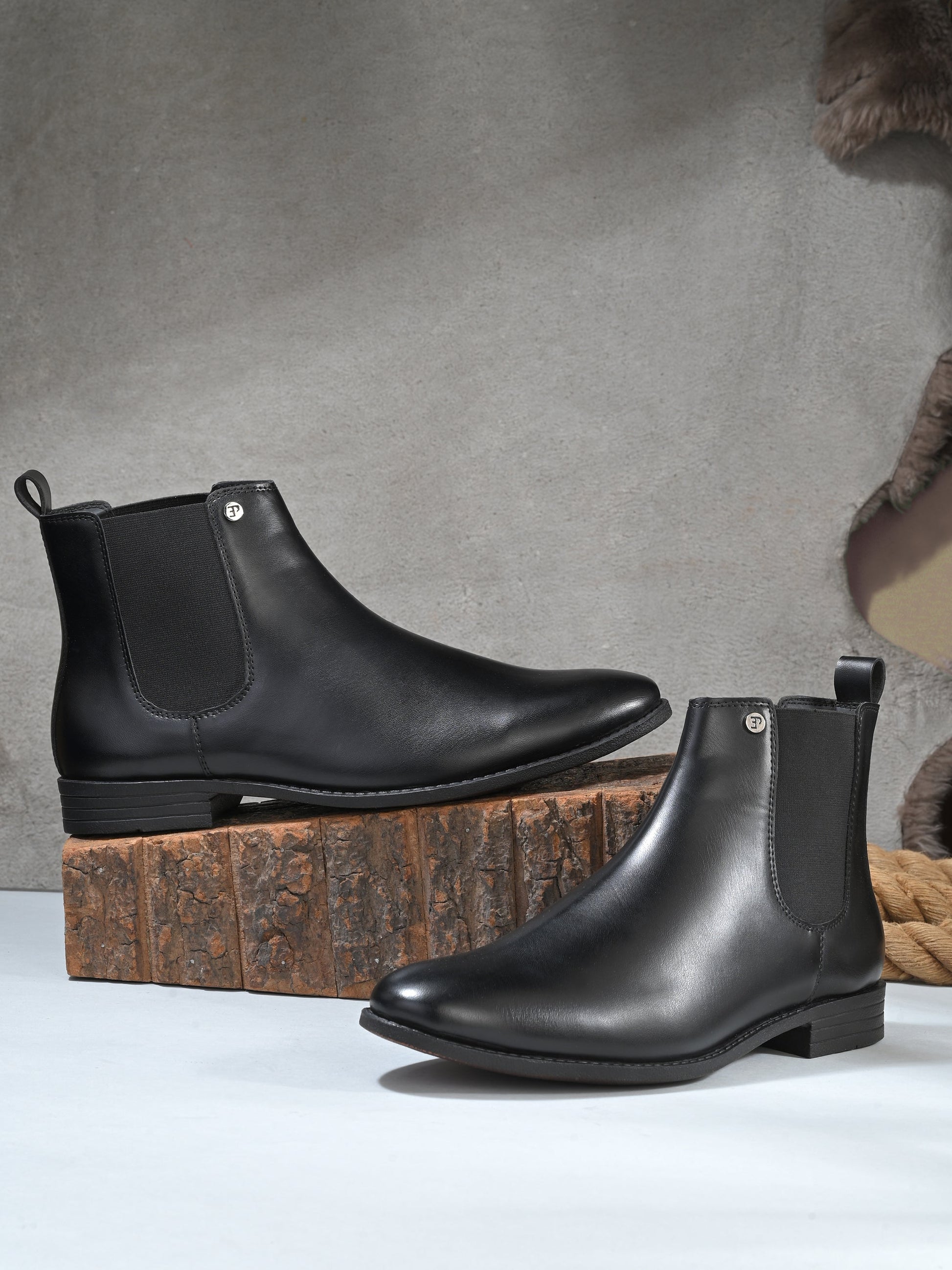 El Paso Men Faux Leather Casual Chelsea Boots-8