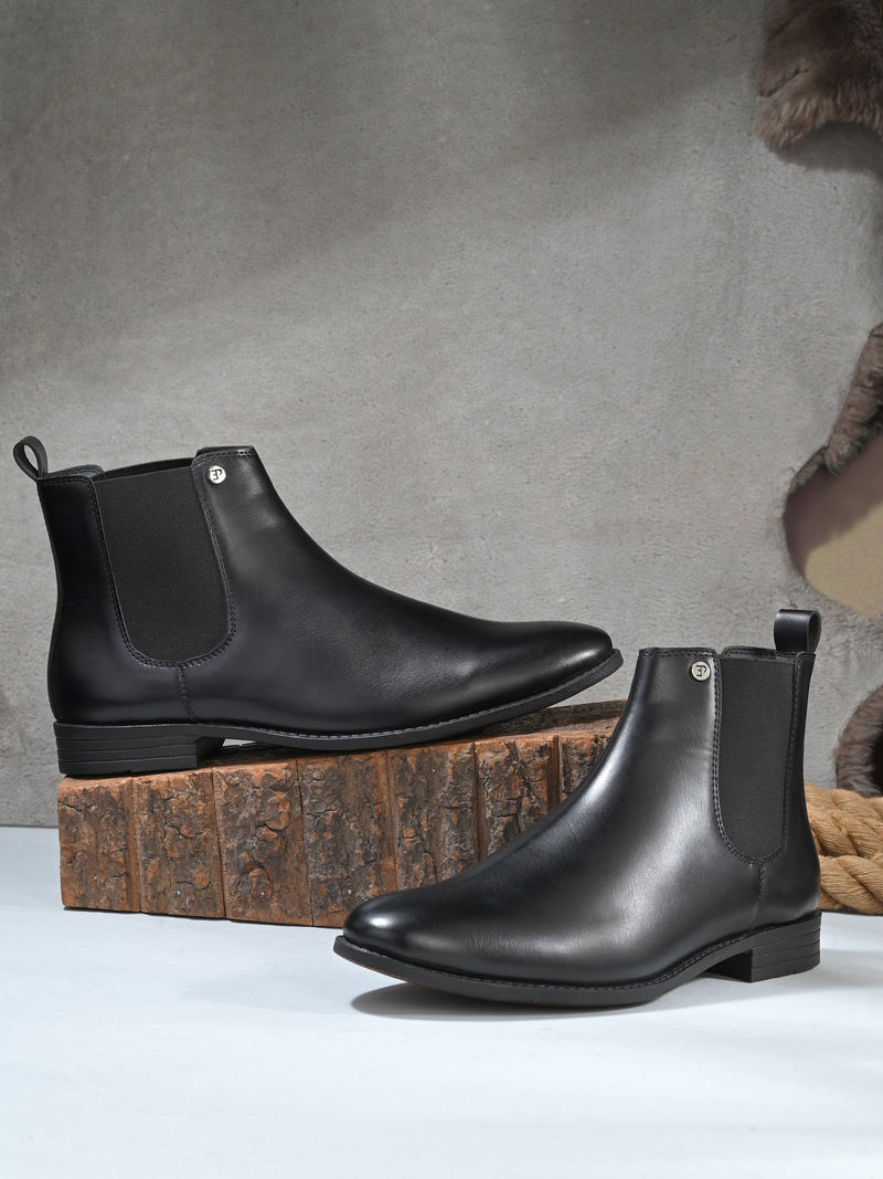 El Paso Men Faux Leather Casual Chelsea Boots-8