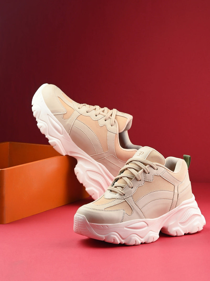 EL PASO Women Faux Leather Casual Lace Up Sneakers-8