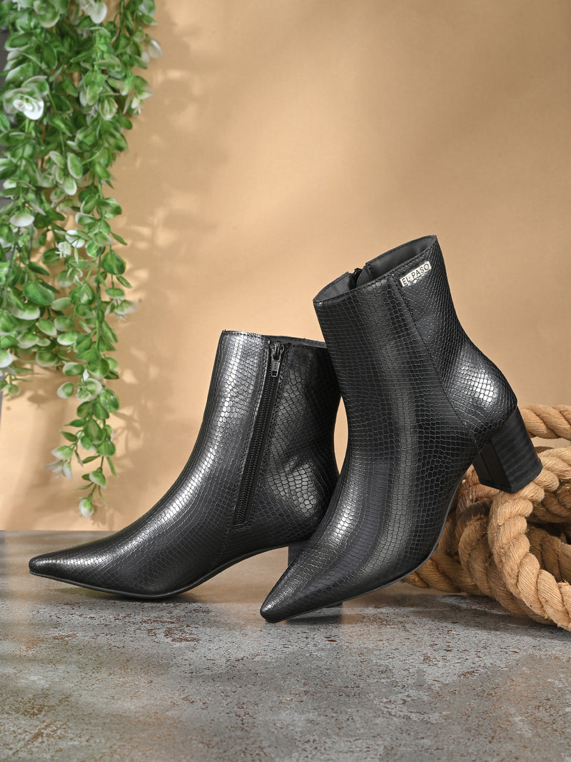 El Paso Women Faux Leather Casual Chelsea Boots-9