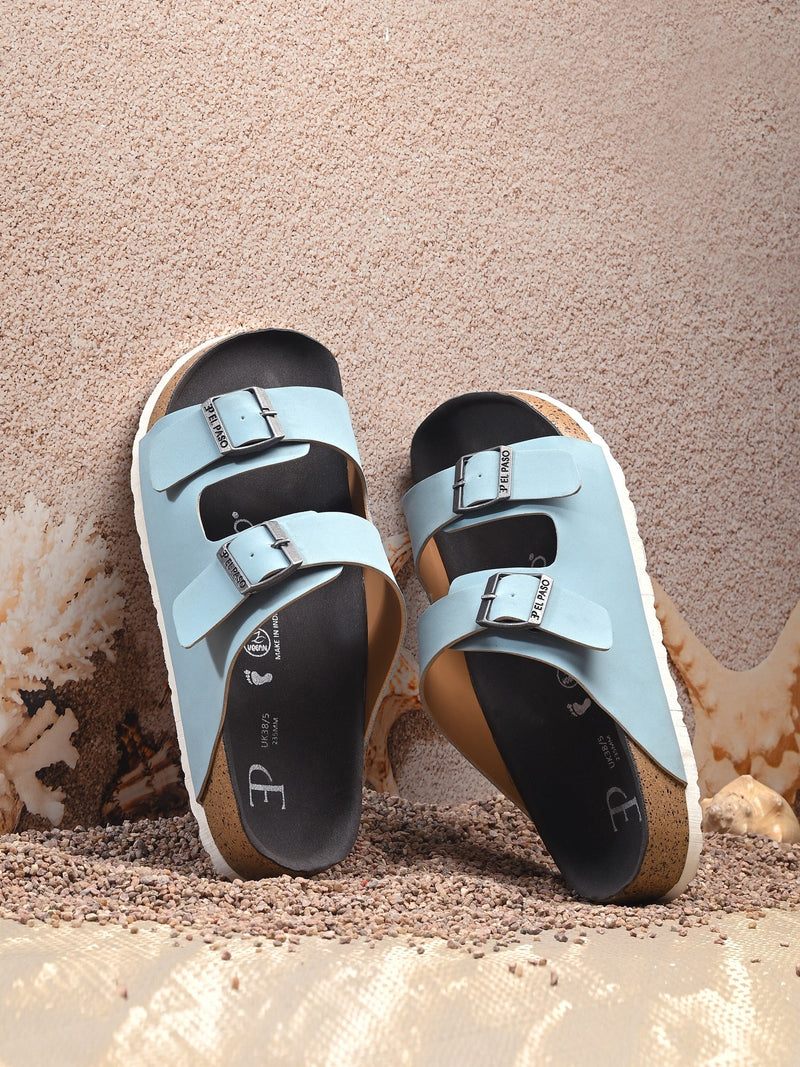 Luxurious Camel Leather Double-Strap Sandal For Women-60