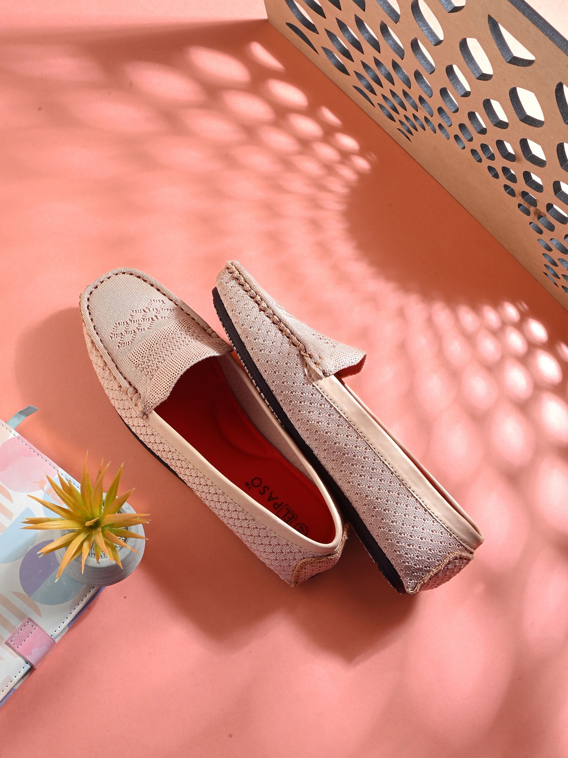 EL PASO Women Faux Leather Casual Slip On Loafers-32