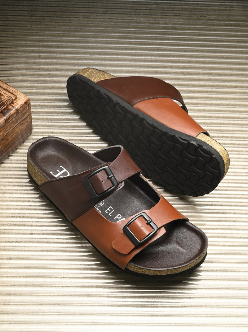 Elegant Sandstone Leather Slip-On Sandal-43