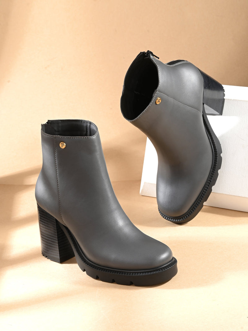 EL PASO Women Faux Leather Casual Chelsea Boots-48