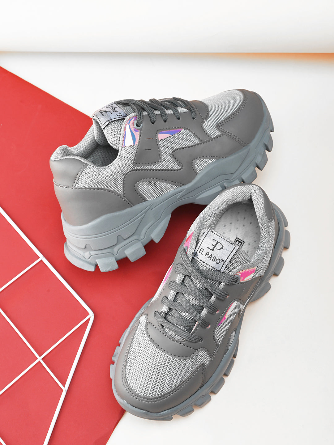 Lace-Ups Round Toe Women Sneakers-18