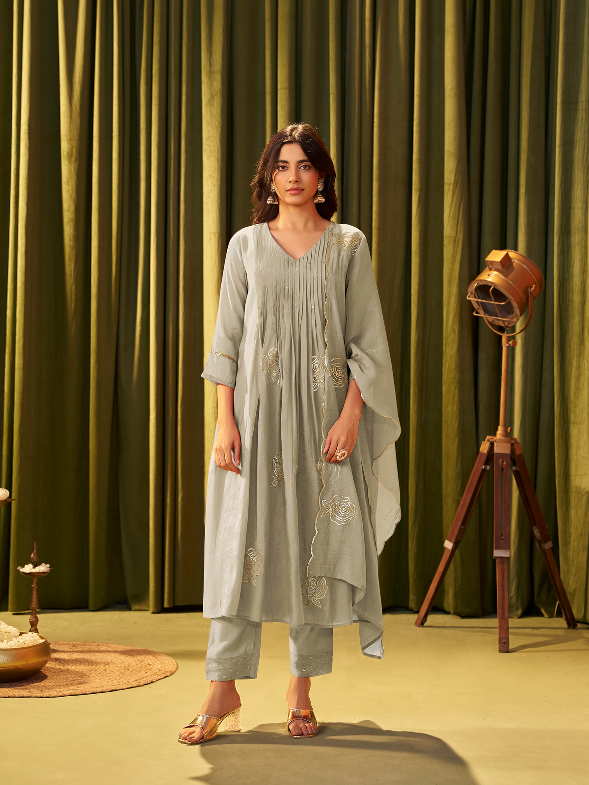 Tara Mul Chanderi Suit Set