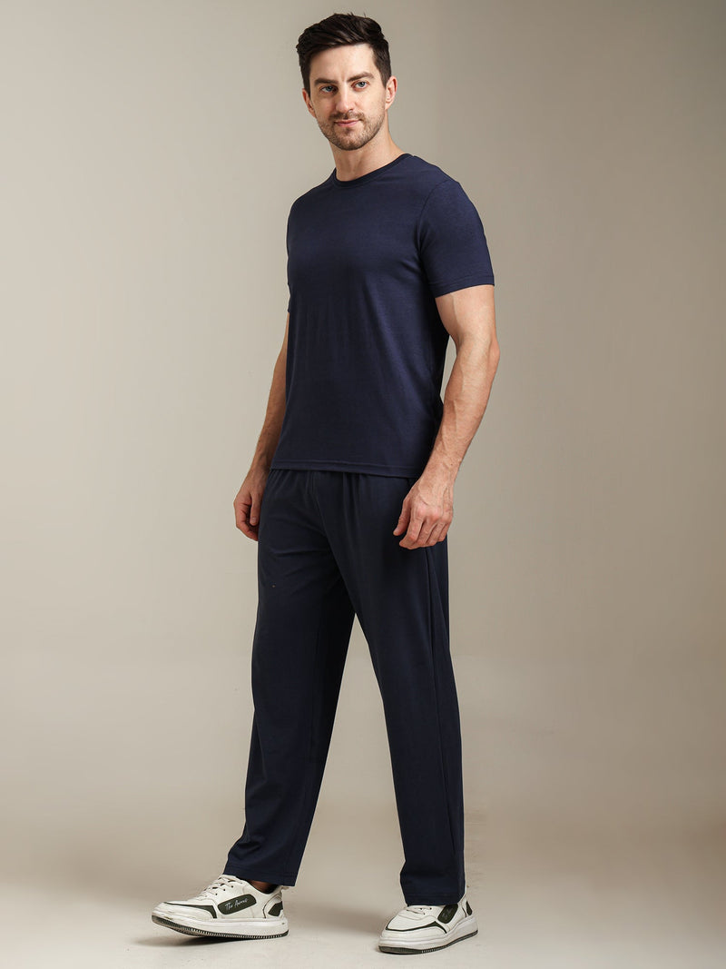 Naturefab Men's Organic Bamboo Pajama Co-ord Mood Indigo-2