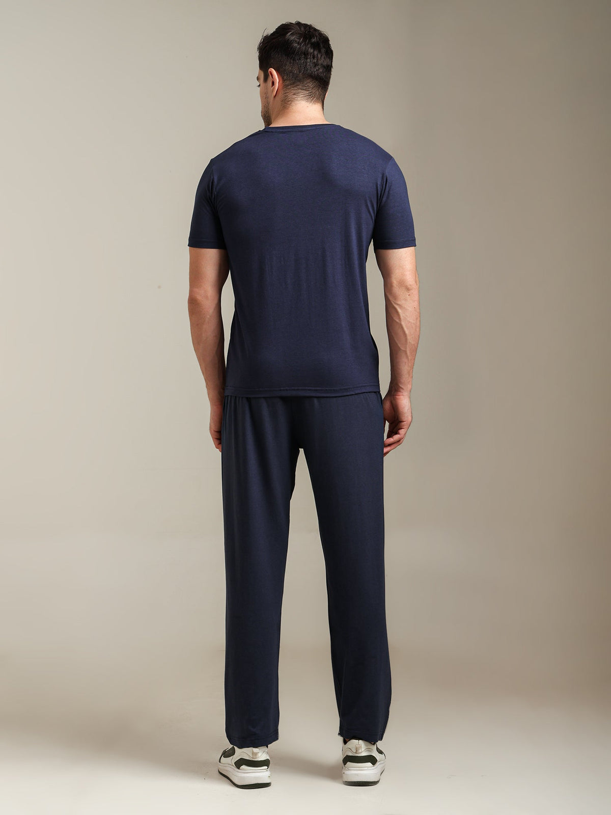 Naturefab Men's Organic Bamboo Pajama Co-ord Mood Indigo-5
