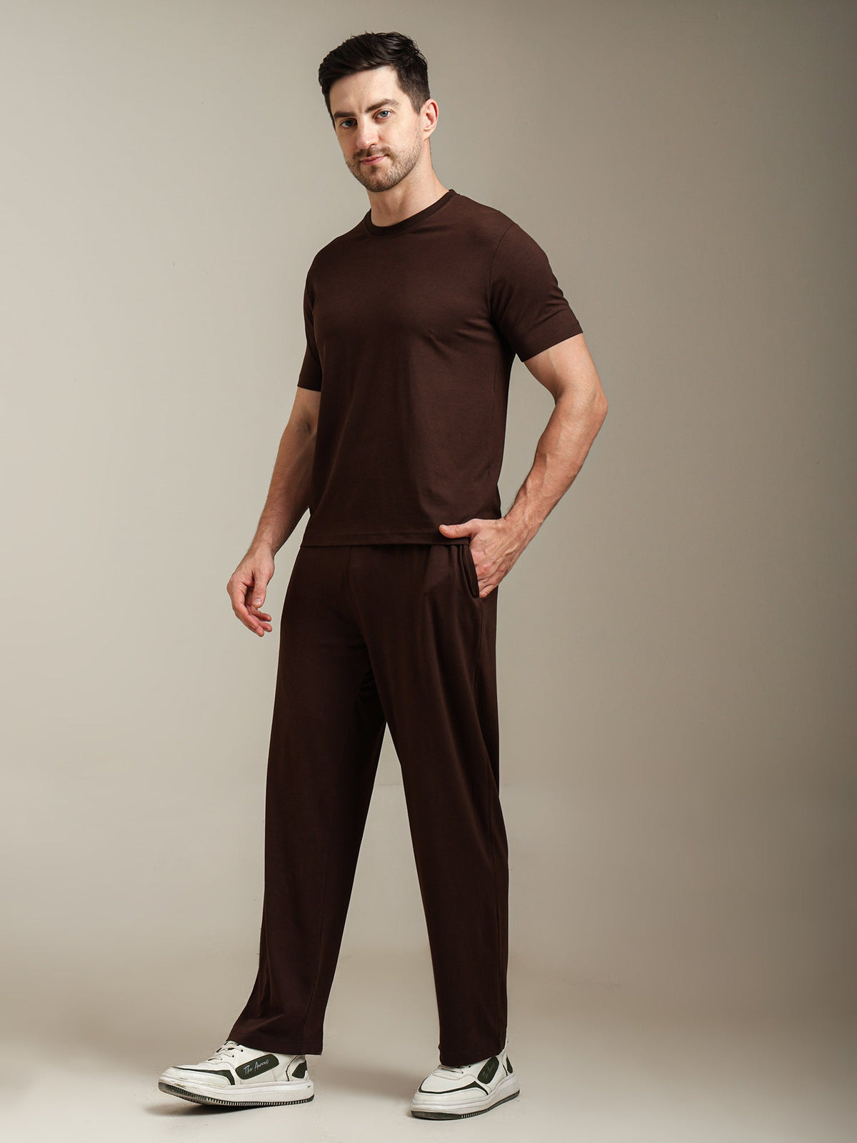 Naturefab Men's Organic Bamboo Pajama Co-ord Coffee Bean
