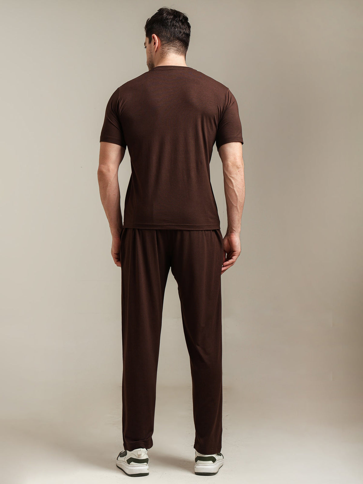 Naturefab Men's Organic Bamboo Pajama Co-ord Coffee Bean-5