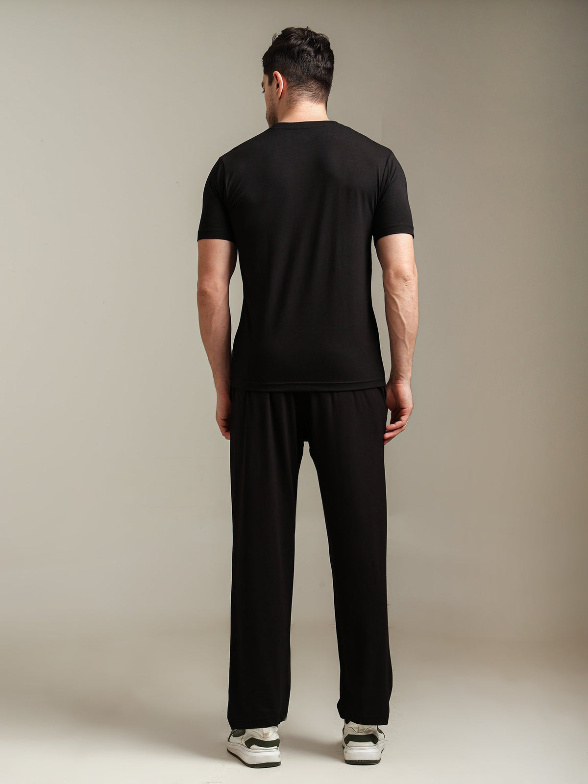 Naturefab Men's Organic Bamboo Pajama Co-ord Black-6