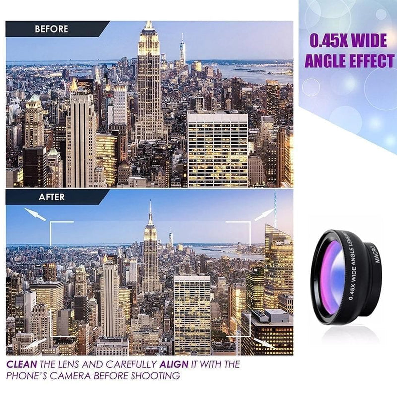 [Preorder] Apexel 2in1 0.45x Wide Angle + 12.5x Macro Smartphone Lens Combo engape1 engape44 Macro Wide Angle - APEXEL INDIA - Mobile Lens - Mobile Camera Lens - Cellphone Accessories - Phone Lens - Smartphone Lens