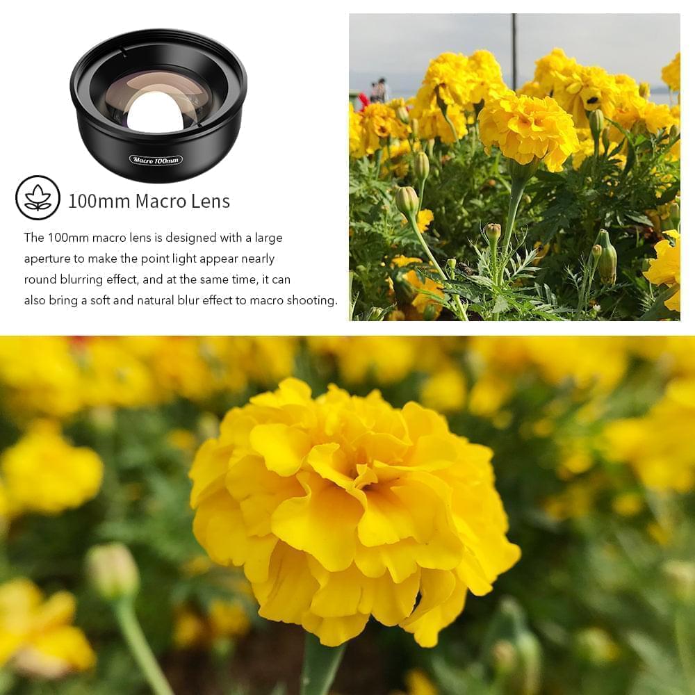 [Preorder] Apexel 100mm 10x Pro 4K Macro Mobile Camera Lens engape24 engape52 Macro - APEXEL INDIA - Mobile Lens - Mobile Camera Lens - Cellphone Accessories - Phone Lens - Smartphone Lens