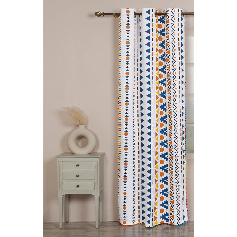 Imprimer Handpicked Santo - Printed Semi Blackout Curtain (Blue)-4