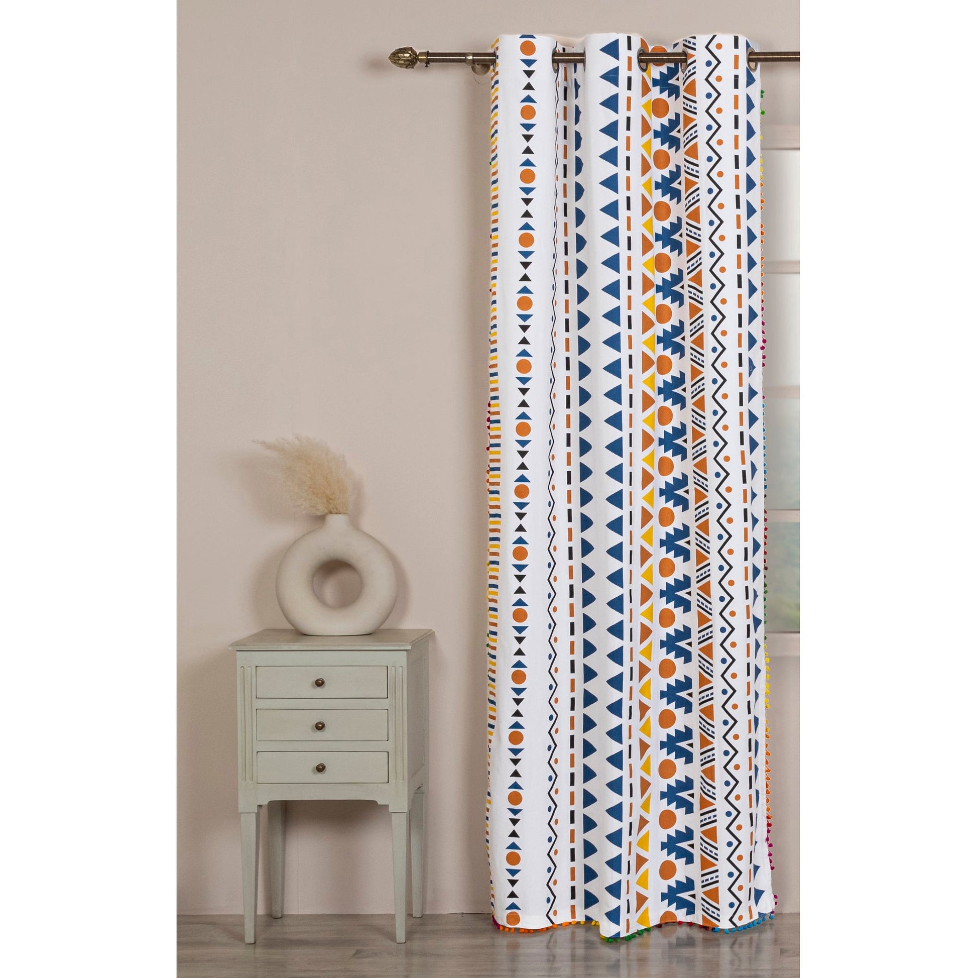 Imprimer Handpicked Santo - Printed Semi Blackout Curtain (Blue)-4